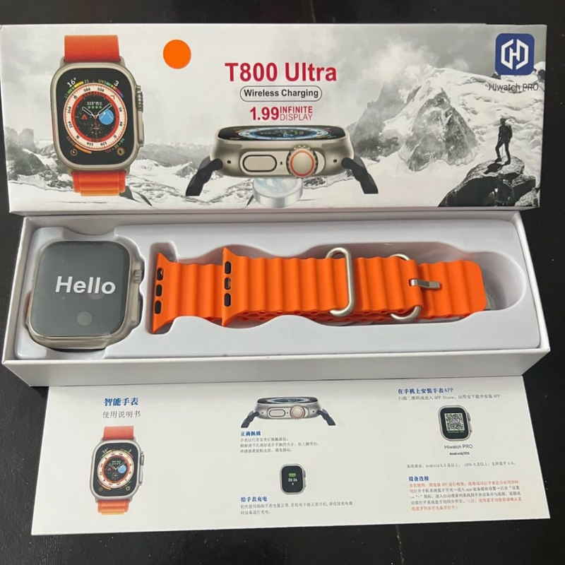 Smartwatch T800 Series 8 – Monitoramento de Saúde, Esporte, Chamada Bluetooth, Bateria de Longa Duração